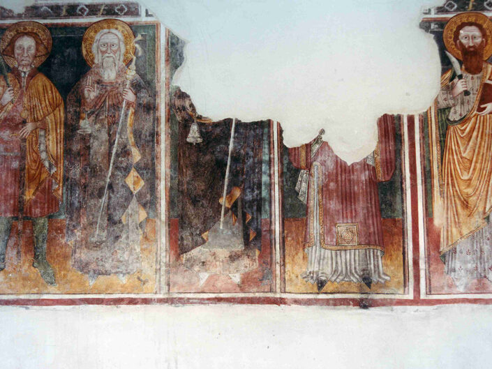 Fondo Afi - Brebbia - Chiesa dei santi Pietro e Paolo (Sec. XI) - Affresco - Foto Franco Rinaldin -1990